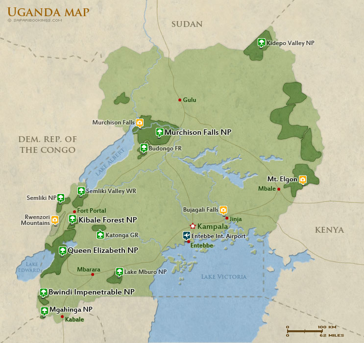 Uganda Popular Routes (Incl. Map)